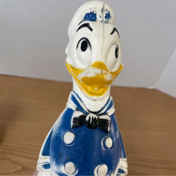 Vintage Donald Duck Bowling Set 6 Pins and Ball Walt Disney Productions 1960s - Picture 3 of 9